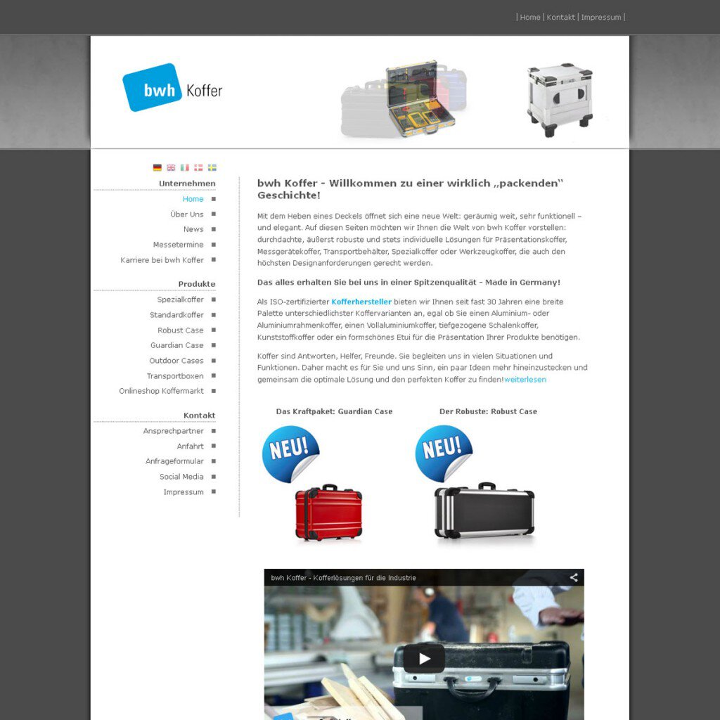 bwh Koffer Internetseite 2012