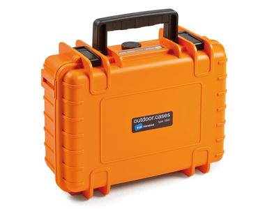 Outdoor Case Typ 1000 – robuster Kunststoffkoffer in orange, ideal für Messgeräte und Kleinteile